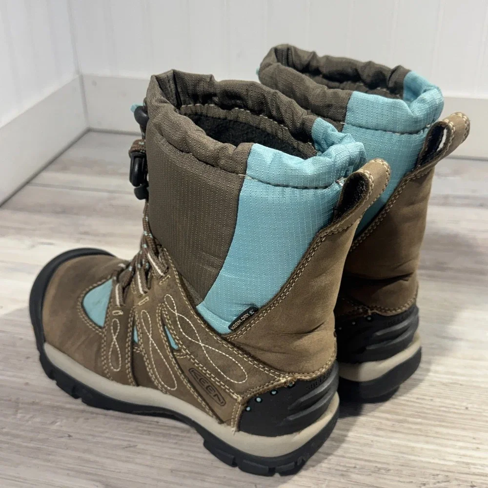 KEEN BRIXEN Women's Brown Leather WP‎ Insulated Snow Boot 52018 US 6.5 $165 MSRP